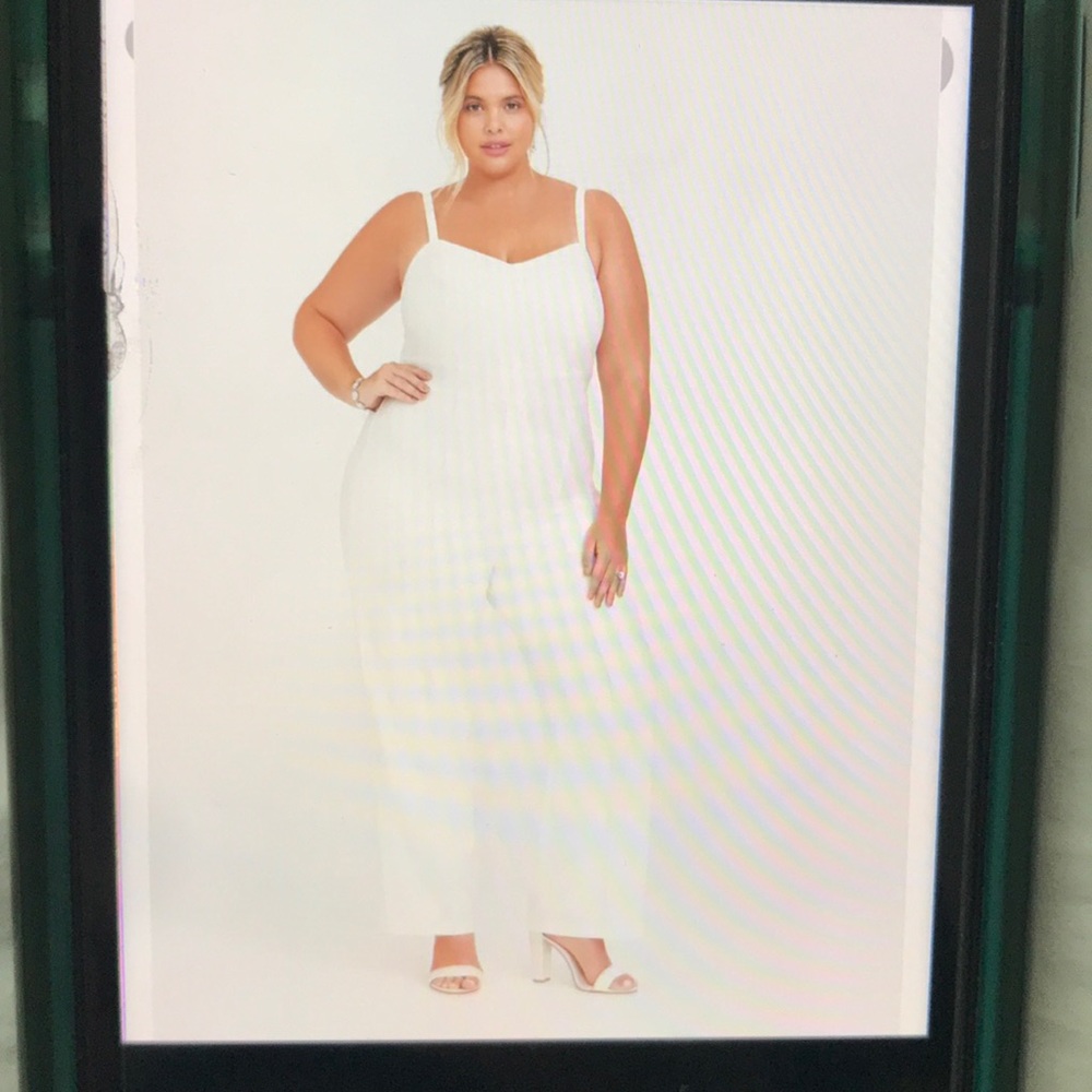 Torrid White Lace Jumpsuit